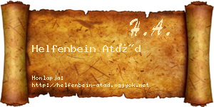 Helfenbein Atád névjegykártya